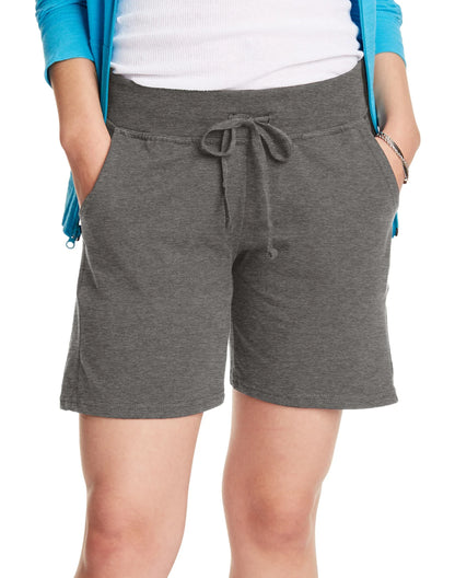 Hanes Women's Jersey Pocket Shorts, 7"