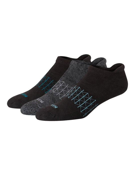 Hanes Absolute Active Men&rsquo;s Cushioned Heel Shield Socks, Shoe Sizes 6-12, 3-Pairs