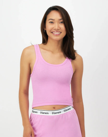 Hanes Originals Comfywear Women's Rib Crop Tank