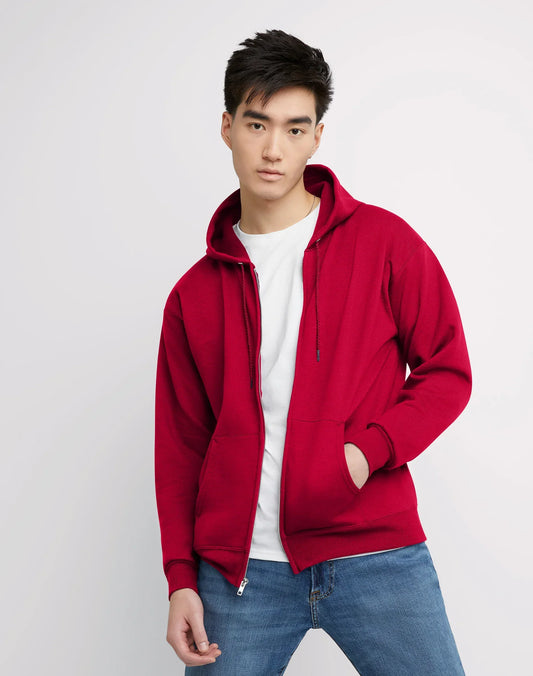 Hanes EcoSmart Unisex Full-Zip Fleece Hoodie
