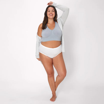 Hanes Just My Size Women's Cotton Brief Underwear, White, 6-Pack (Plus Size)