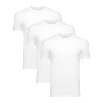 Hanes Men's Sweat Block Crewneck Tee, White, 3-Pack