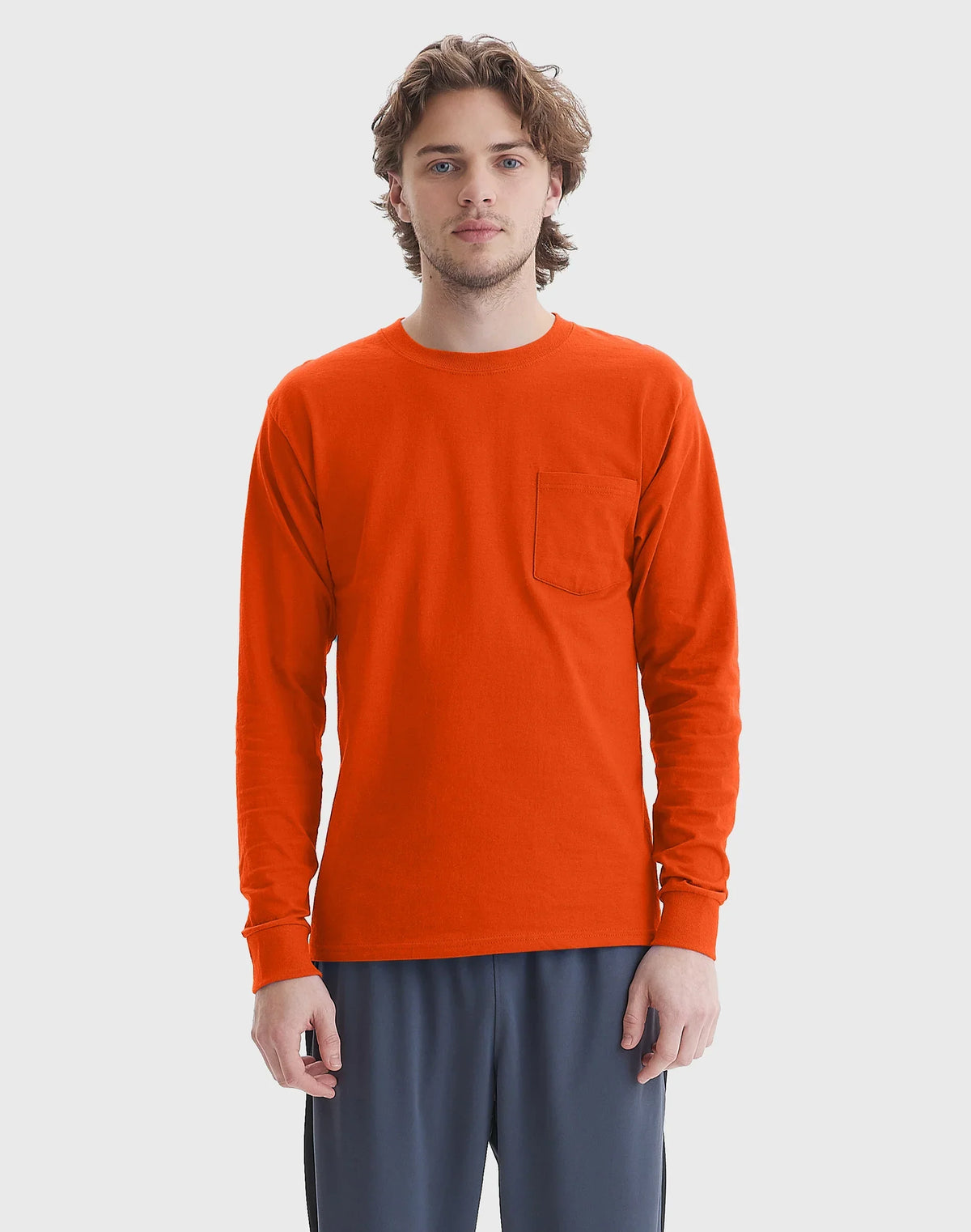 Hanes Authentic Men's Long Sleeve Pocket T-Shirt