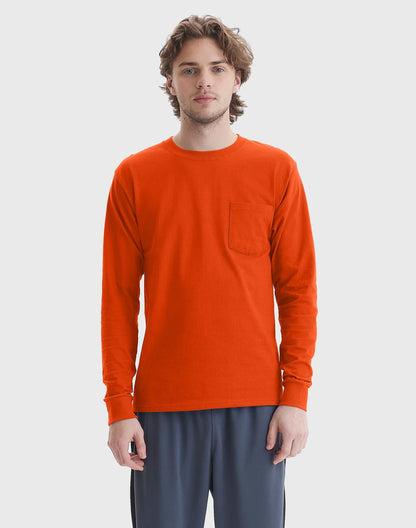 Hanes Authentic Men's Long Sleeve Pocket T-Shirt
