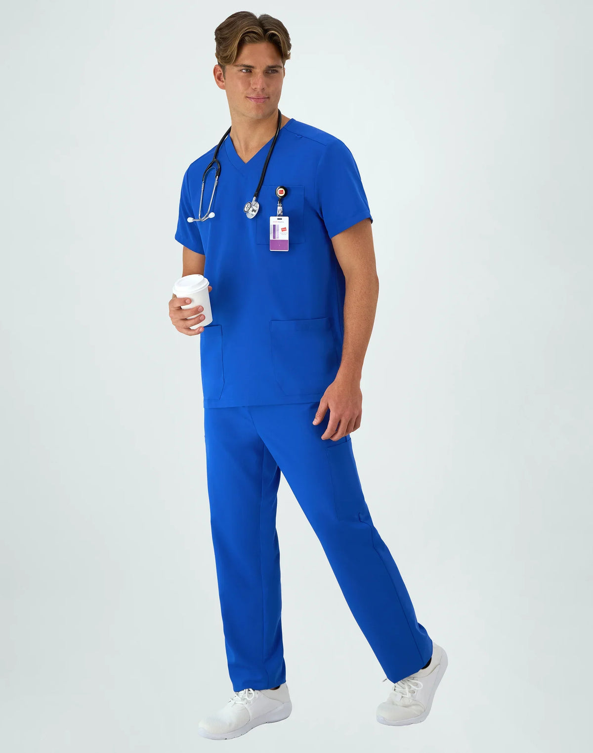 Hanes Comfort Fit Scrubs Men's V-Neck Scrub Top