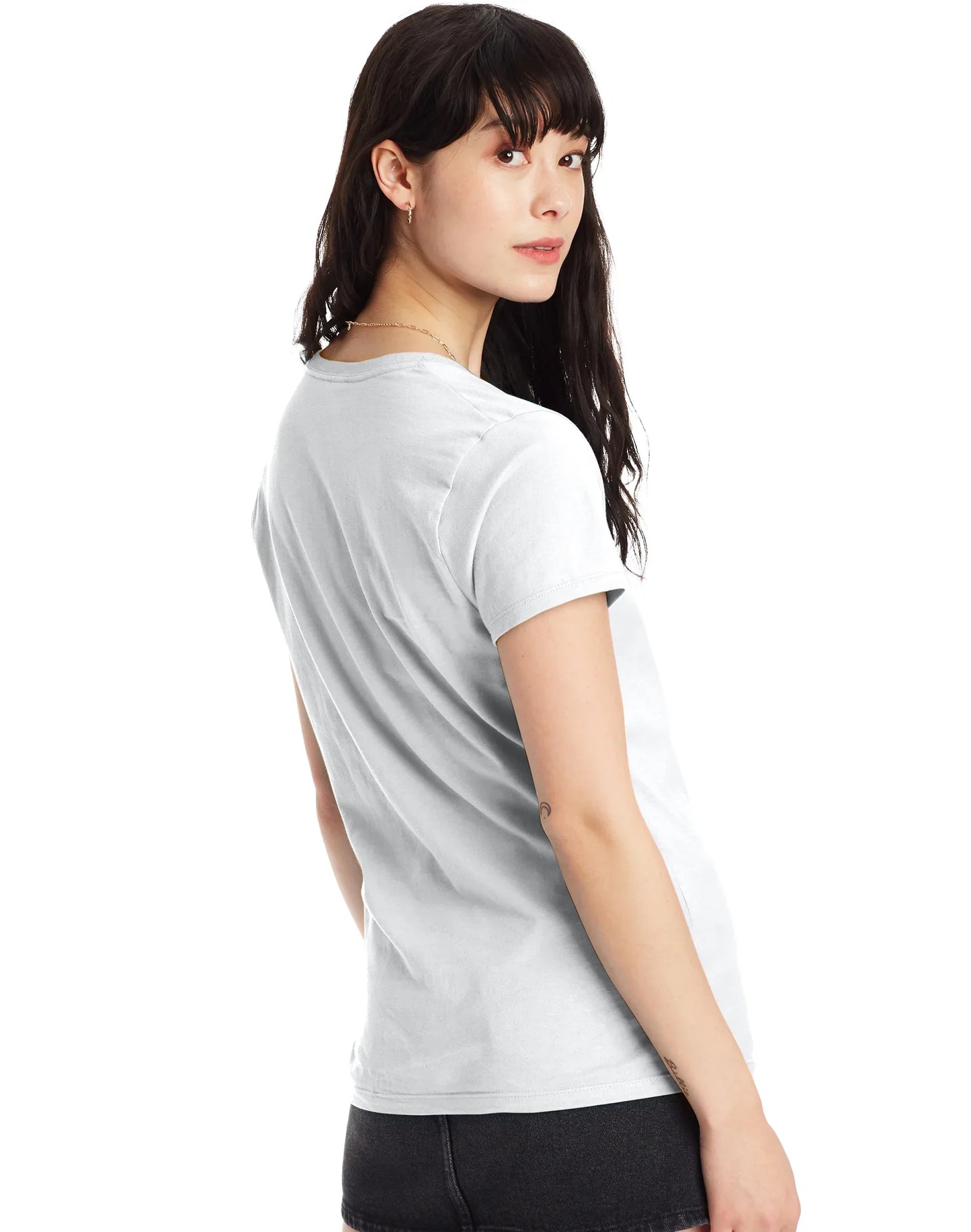 Hanes Perfect-T Women's V-Neck Cotton T-Shirt, Value 2-Pack