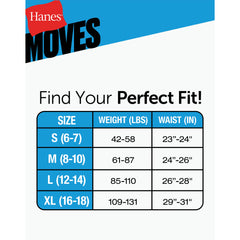 Hanes Moves Boys' Breathable Boxer Brief Underwear, X-Temp, Assorted Prints &amp; Solids, 5-Pack