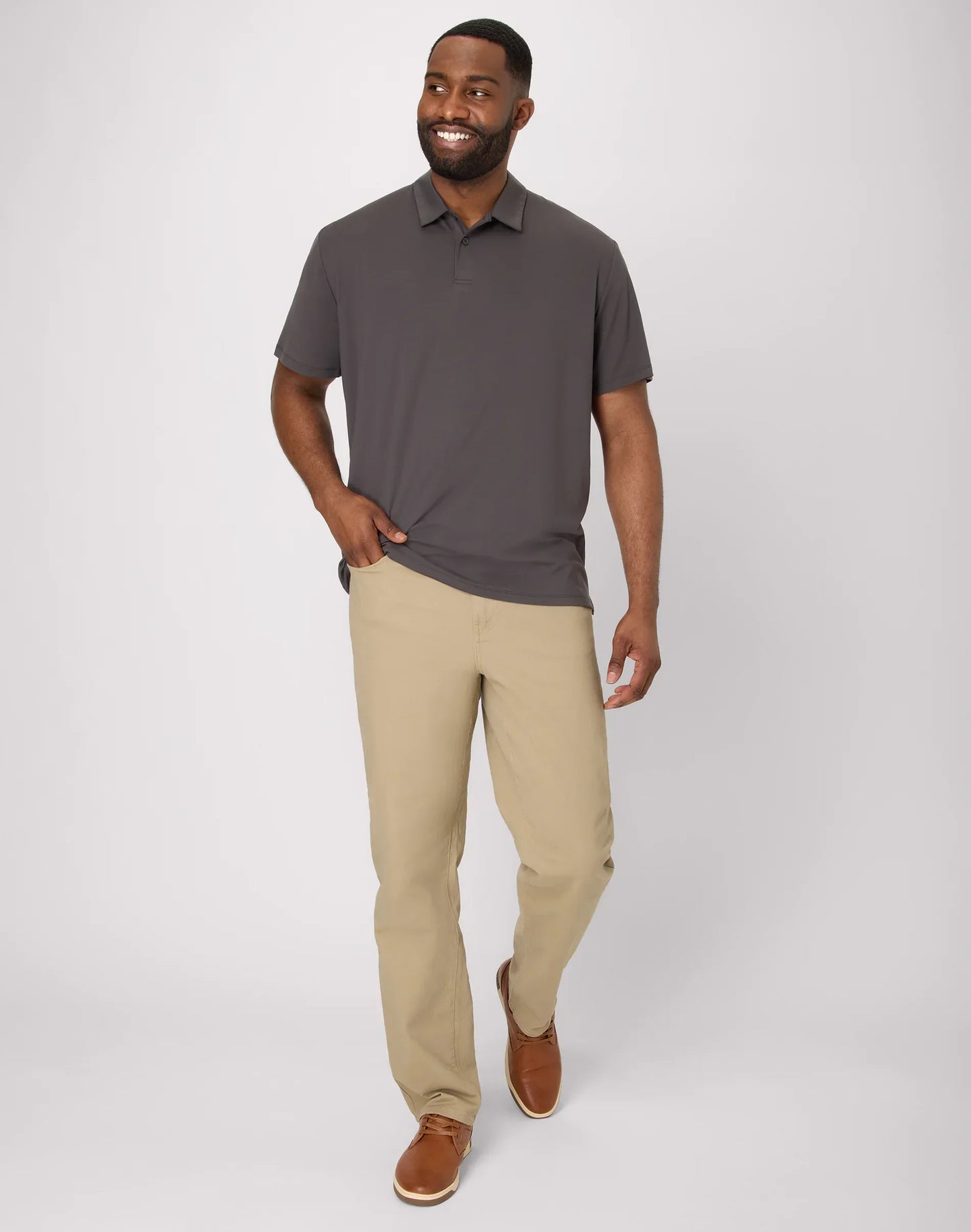 Hanes Moves Men's Short Sleeve Performance Polo