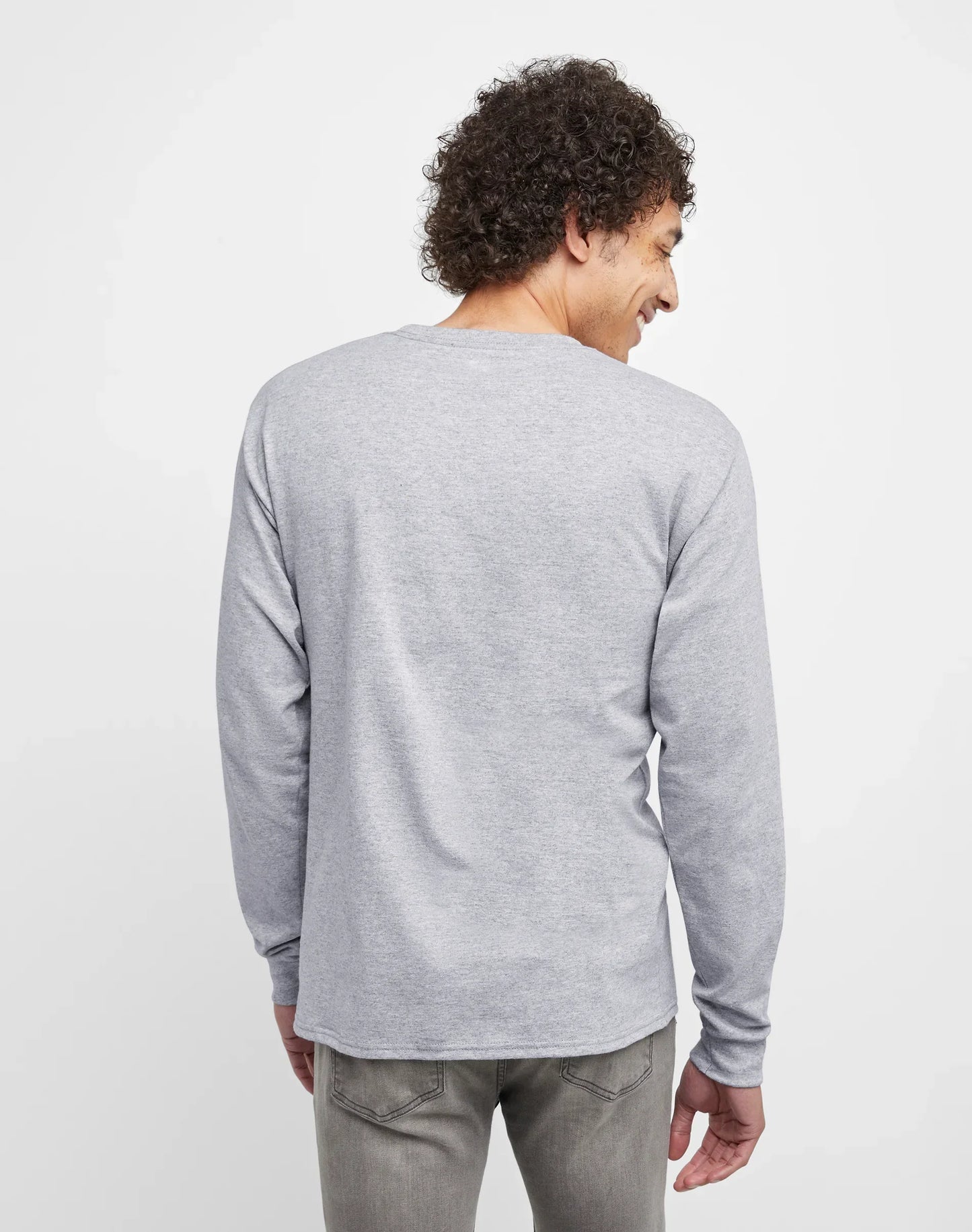 Hanes Essentials Men's Cotton Long Sleeve T-Shirt, 2-Pack