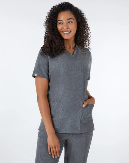 Hanes Comfort Fit Scrubs Women's Rib Back Scrub Top