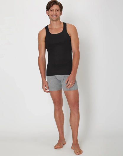 Hanes Ultimate ComfortSoft Men's Tank Undershirt, Black/Grey, 6-Pack
