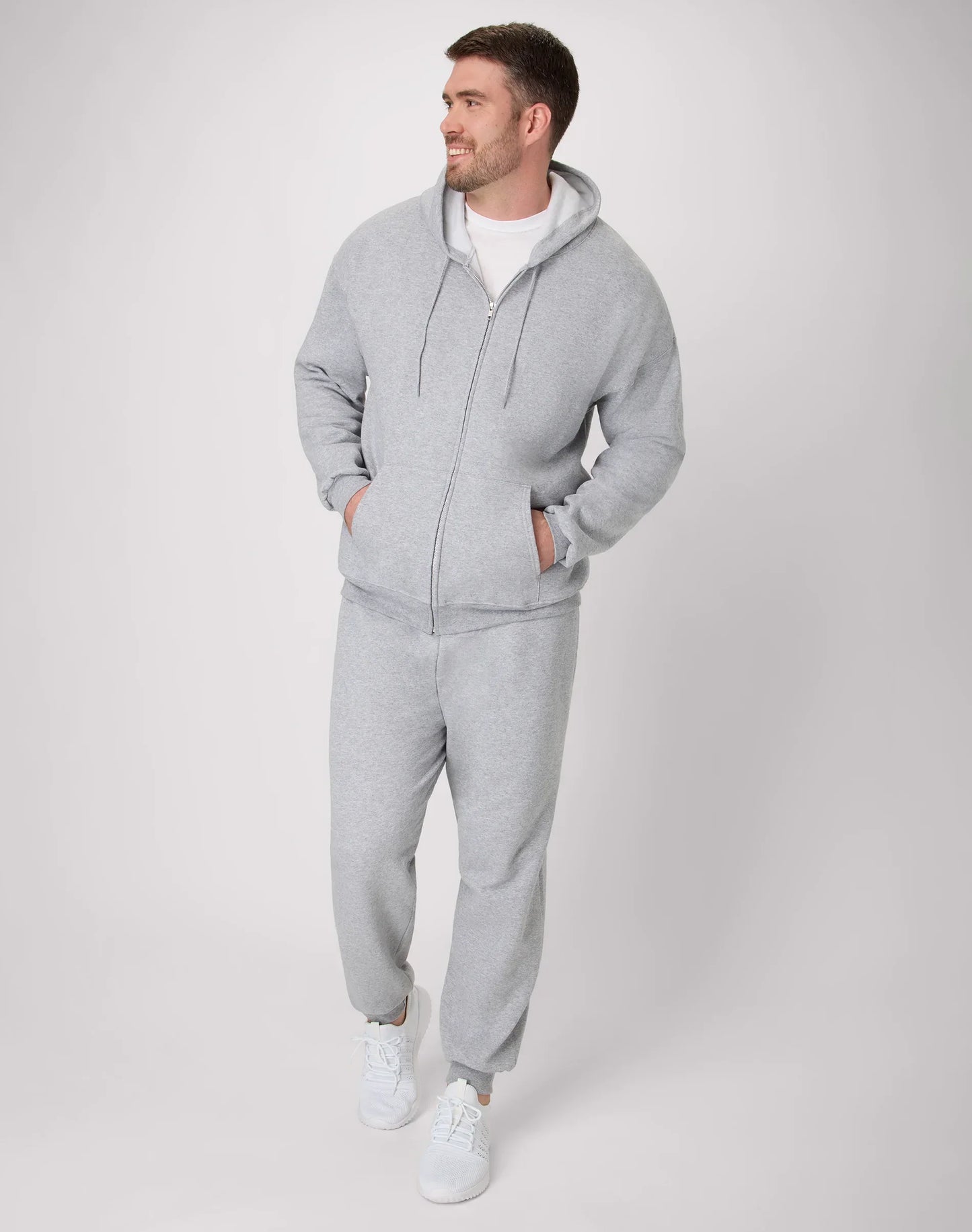 Hanes EcoSmart Unisex Full-Zip Fleece Hoodie