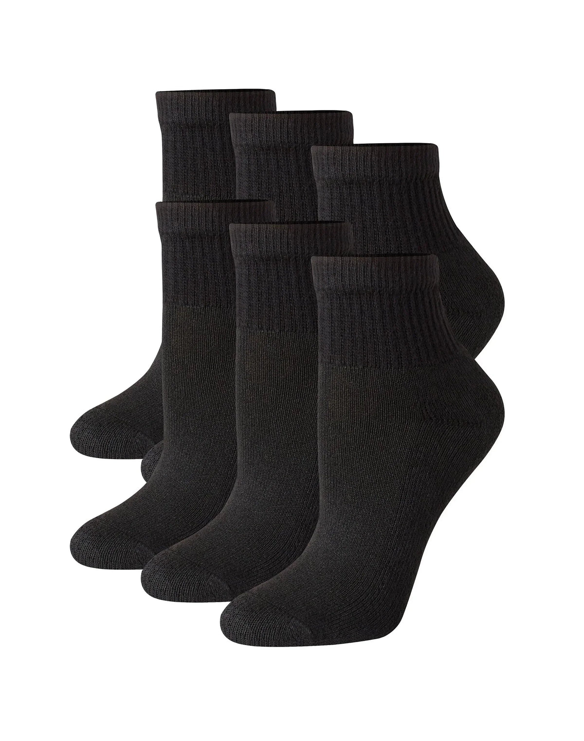 Hanes Women's Ankle Socks, Moisture-Wicking, Extended Sizes 8-12, 6-Pairs