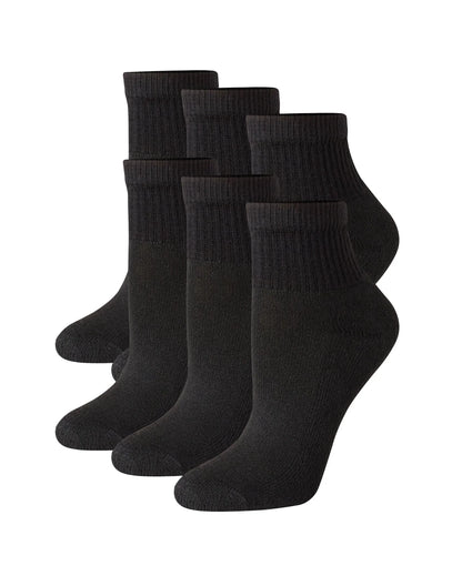 Hanes Women's Ankle Socks, Moisture-Wicking, Extended Sizes 8-12, 6-Pairs