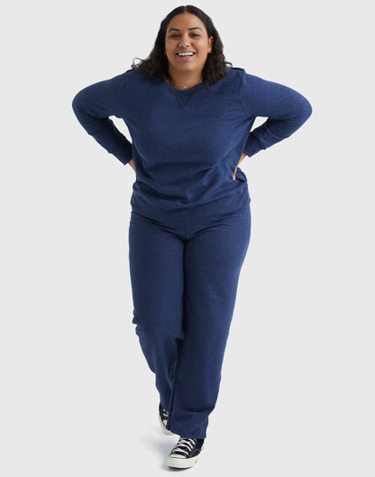Hanes Just My Size EcoSmart Women's Fleece Sweatshirt, V-Notch (Plus Size)