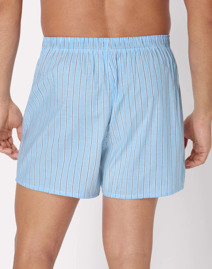 Hanes Originals Ultimate Men's Cotton Stretch Woven Boxer Underwear, Blue Plaids/Prints, 3-Pack