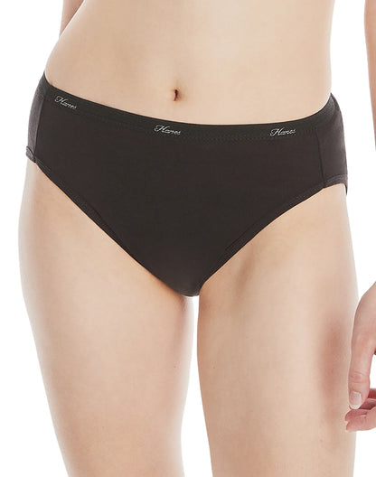 Hanes Women's Breathable Hi-Cut Cotton Underwear, Assorted, 10-Pack