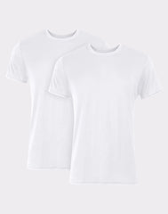Hanes Originals Ultimate Men's SuperSoft Crewneck Undershirt, White, 2-Pack