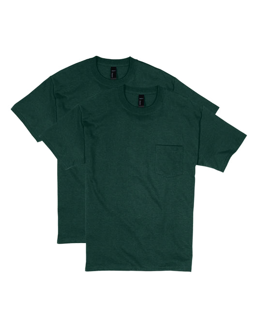 Hanes Beefy-T Unisex Pocket T-Shirt, Value 2-Pack