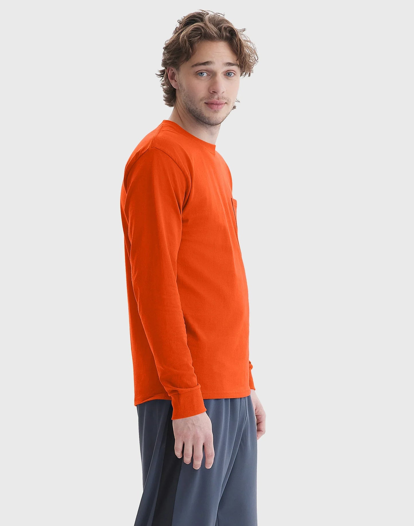 Hanes Authentic Men's Long Sleeve Pocket T-Shirt