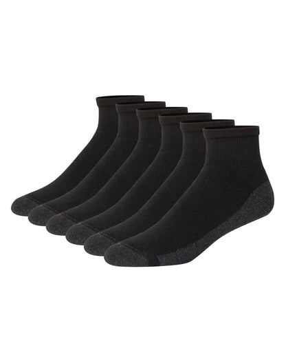 Hanes Double Tough Men's Ankle Socks, Max Cushion, 6-Pairs