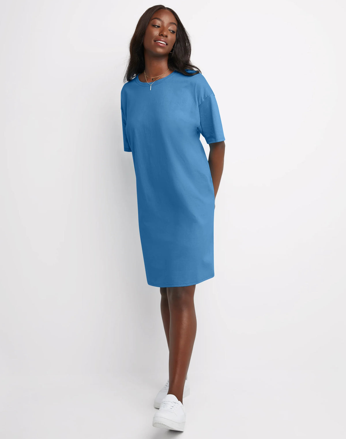 Hanes Essentials Women's T-Shirt Dress, Cotton