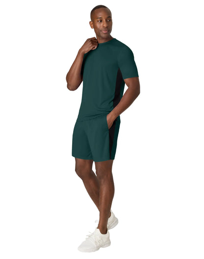 Hanes Men's Shorts, Cool DRI® 7" Color Blocked Short, Moisture Wicking + UPF 40