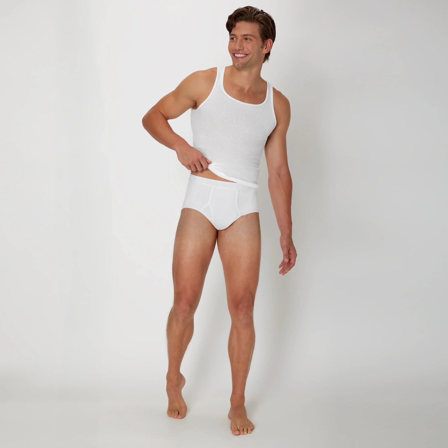 Hanes Men's Underwear Briefs Pack, 7-Pack, Sexy Men's Underwear, Moisture Wicking, White