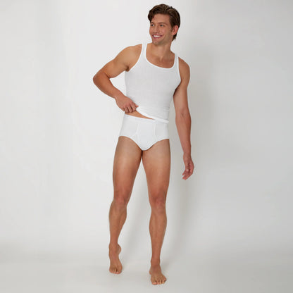 Hanes Men's Underwear Briefs Pack, 7-Pack, Sexy Men's Underwear, Moisture Wicking, White