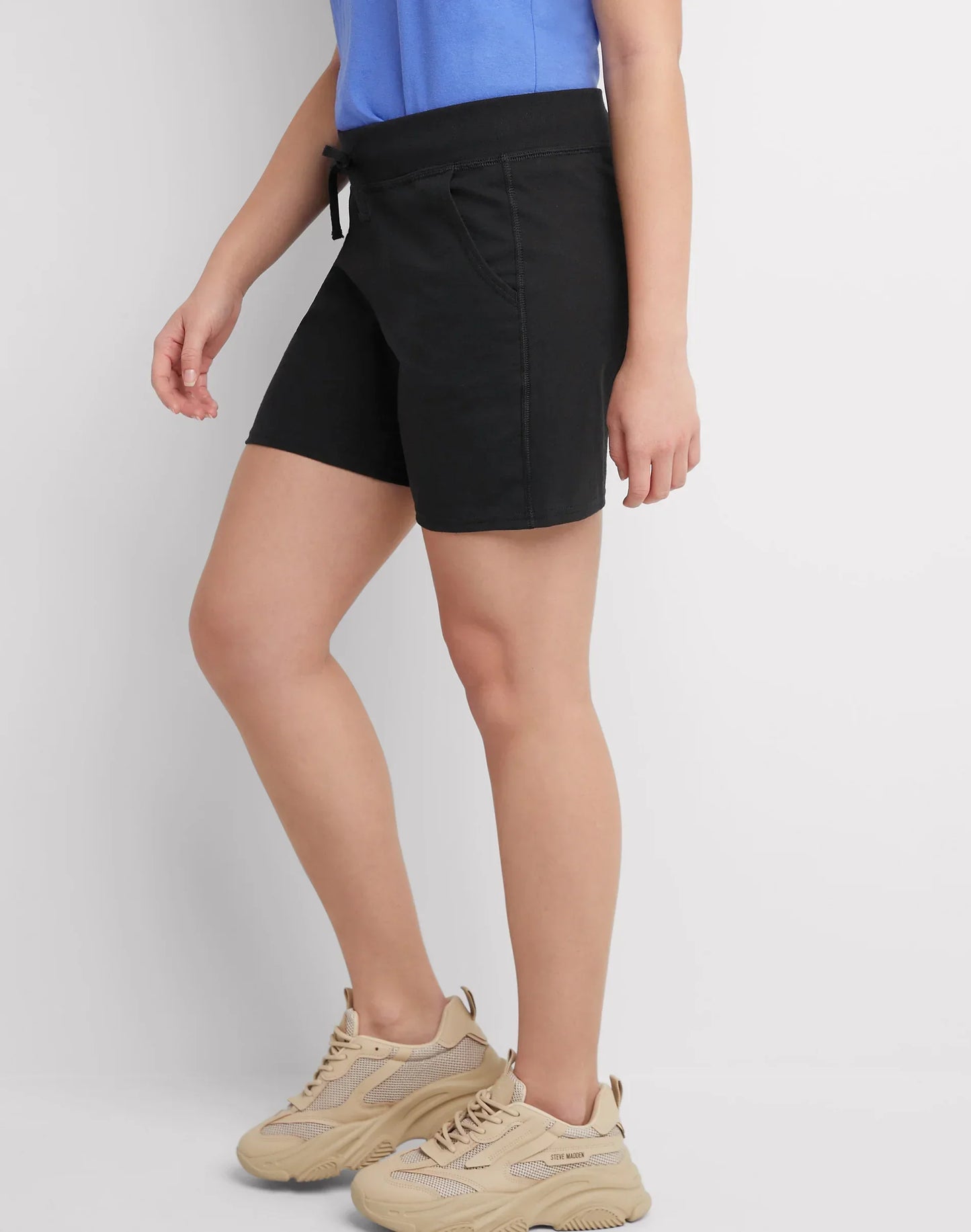 Hanes Women's Jersey Pocket Shorts, 7"