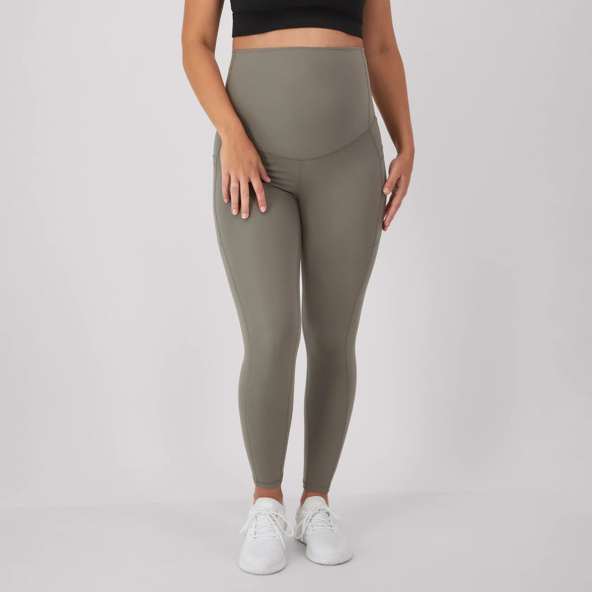 Hanes Maternity Women's Stretch &amp; Recover 7/8 Leggings, 25" Inseam
