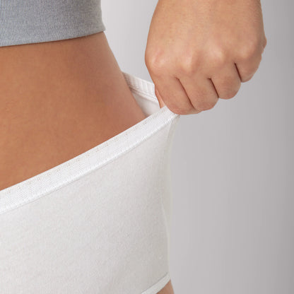 Hanes Just My Size Women's Cotton Brief Underwear, White, 6-Pack (Plus Size)