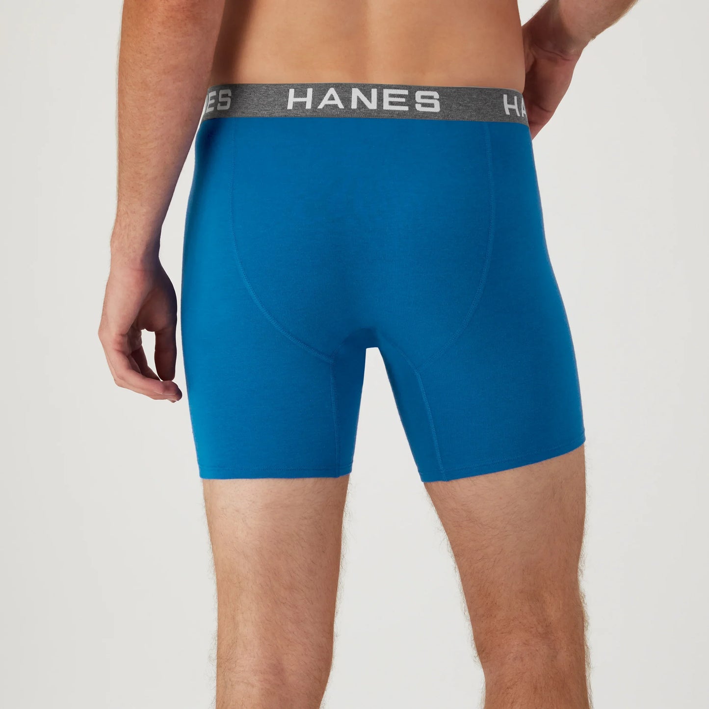 Hanes Ultimate Comfort Flex Fit Men's Boxer Brief Underwear, Red/Blue, 4-Pack