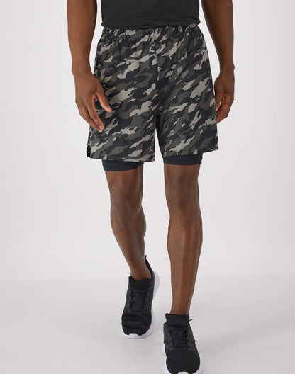 Hanes Moves Men's 2-in-1 Gym Shorts, 5" Inseam