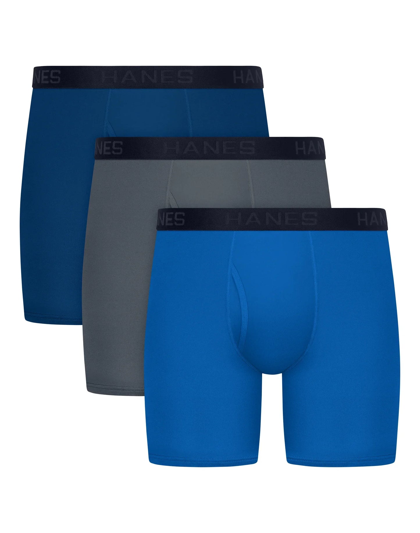 Hanes Men's Underwear Boxer Briefs, 3-Pack, Big Man Ultimate Sport (Big &amp; Tall)