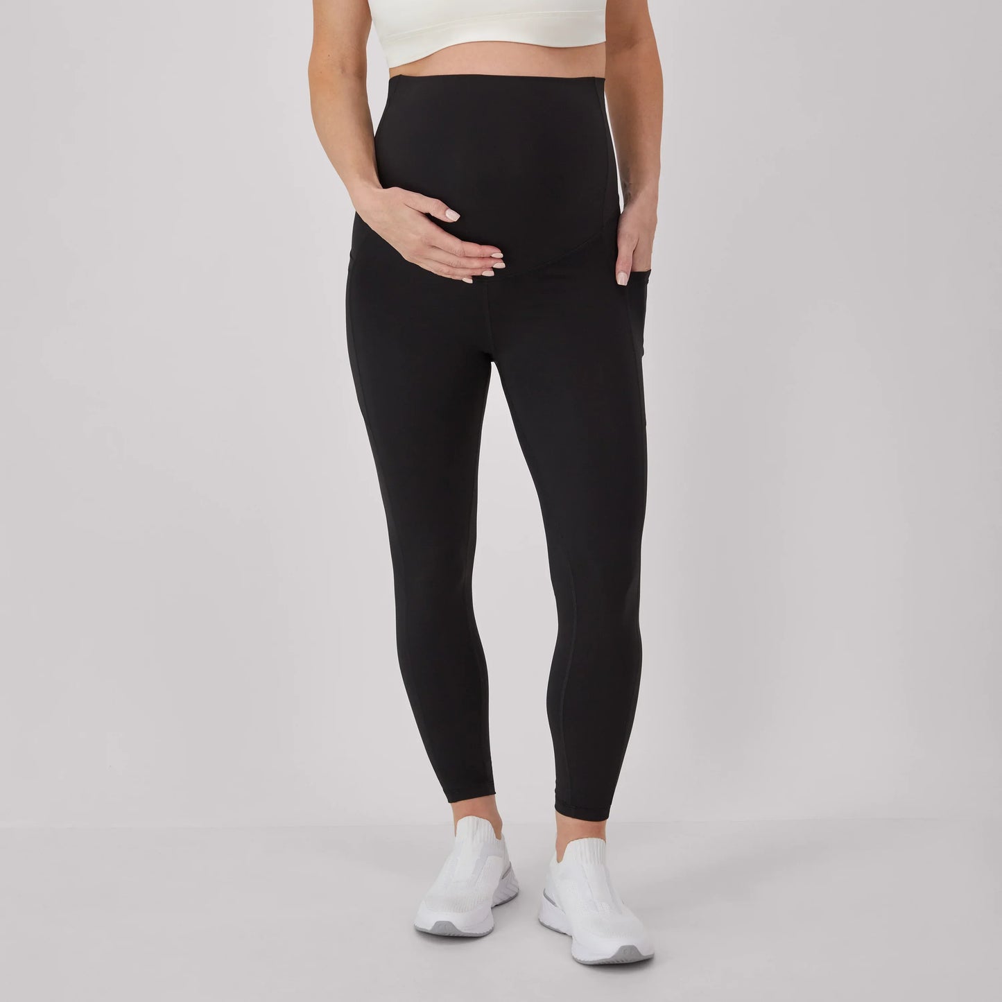 Hanes Maternity Women's Stretch &amp; Recover 7/8 Leggings, 25" Inseam