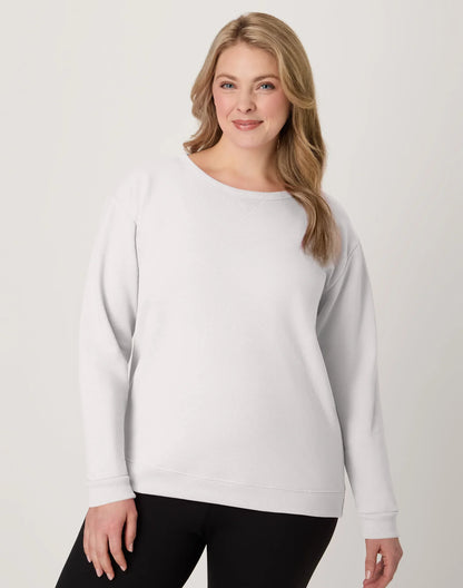Hanes EcoSmart Women's Fleece Sweatshirt, V-Notch