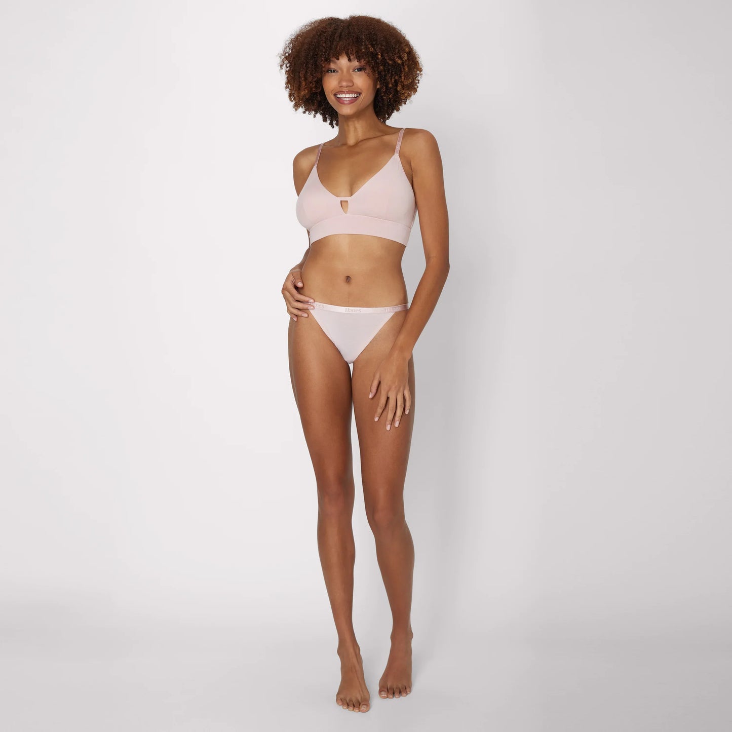 Hanes Originals Women's SuperSoft Longline Triangle Bralette