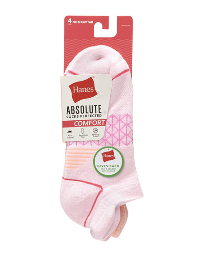 Hanes Absolute Comfort Women's Heel Shield Socks, 4-Pairs