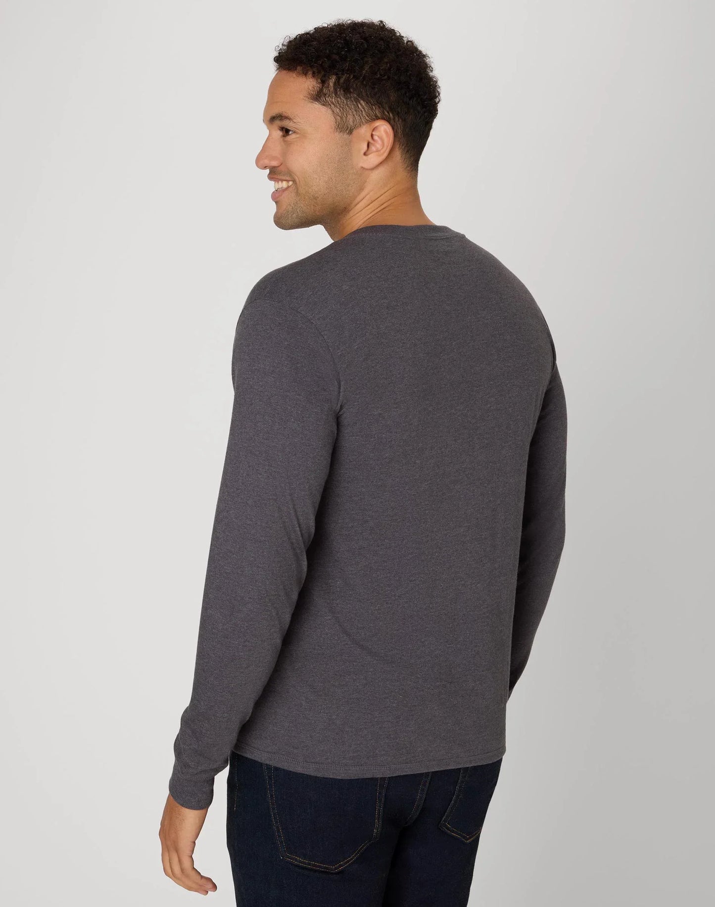 Hanes Beefy-T Men's Long Sleeve Henley