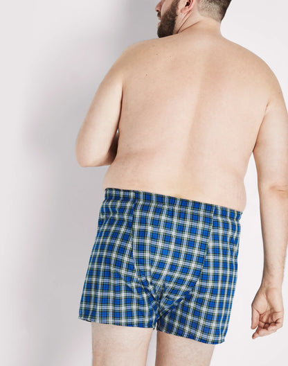 Hanes Ultimate Big Men&rsquo;s Woven Boxer Underwear, Tartan Prints, 4-Pack, (Big &amp; Tall Sizes)