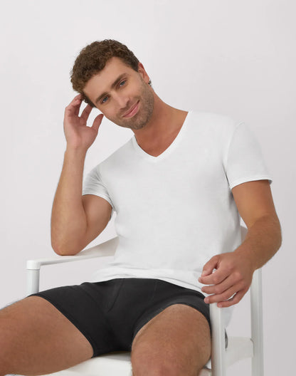 Hanes Men's Undershirt Pack, V-Neck, Moisture-Wicking Cotton with Odor Control, 6-Pack