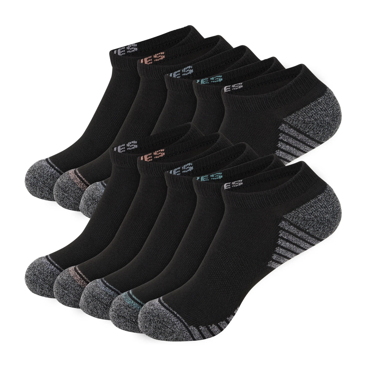 Hanes Moves Women&rsquo;s No Show Socks, X-Temp, Shoe Size 5-9, 10-Pairs