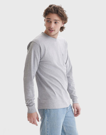 Hanes Authentic Men's Long Sleeve Pocket T-Shirt