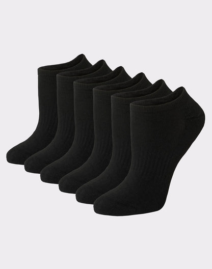 Hanes Women's Performance No Show Socks, Cushioned, 6-Pairs
