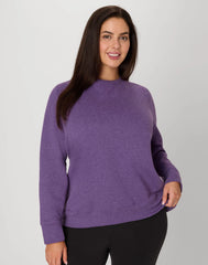 Hanes Just My Size EcoSmart Women's Fleece Sweatshirt, V-Notch (Plus Size)