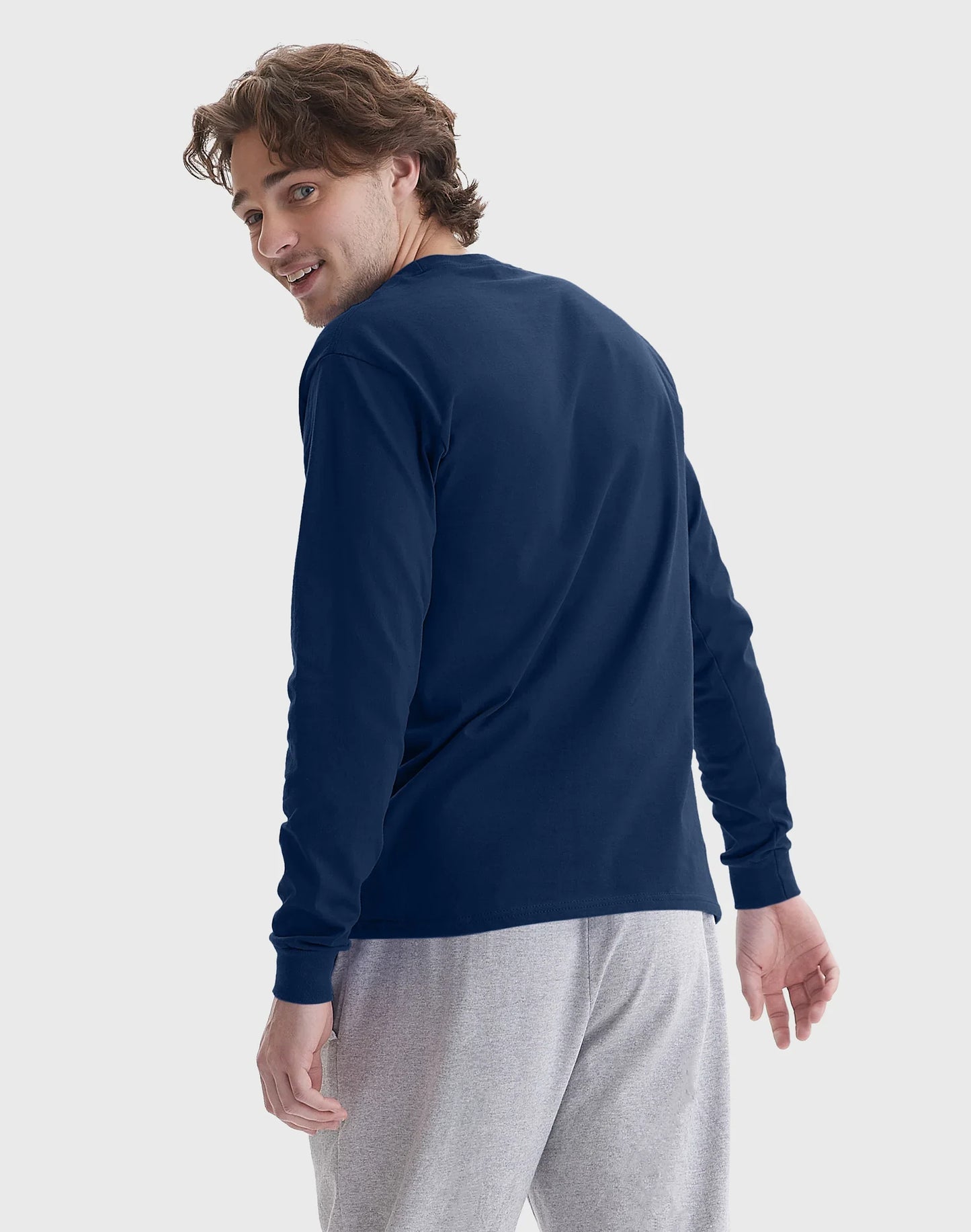 Hanes Beefy Men's Long Sleeve T-Shirt, Cotton