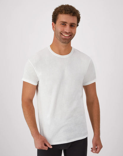 Hanes Men's White Undershirt Pack, 6-Pack, Odor Control