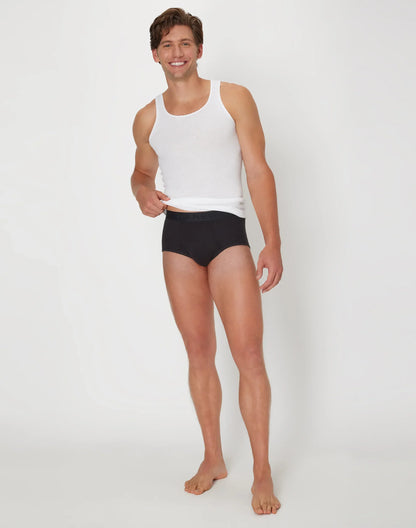 Hanes Men's Underwear Briefs Pack, 7-Pack, Sexy Men's Underwear, Moisture Wicking, Black