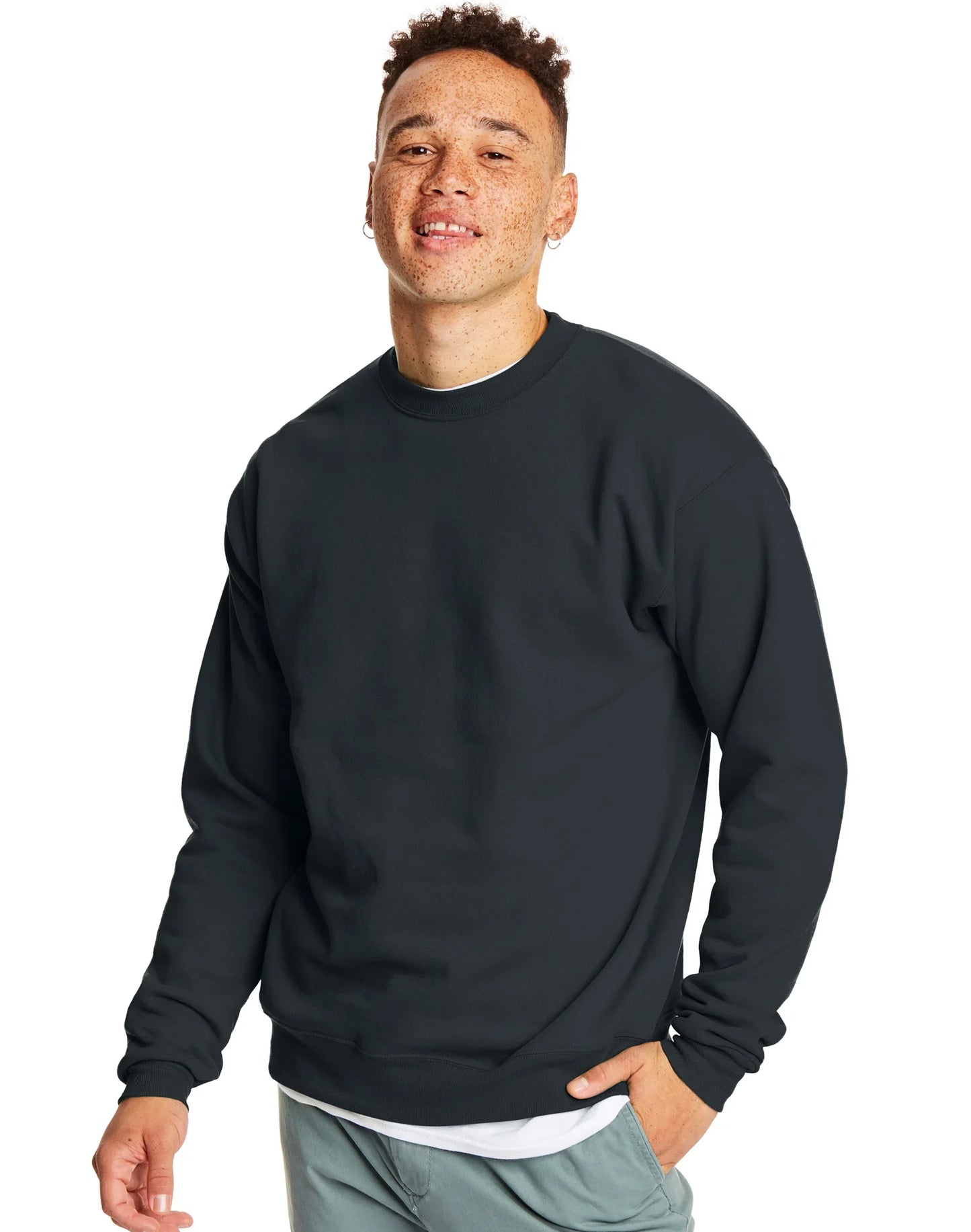 Hanes EcoSmart Men's Fleece Sweatshirt, Value 2-Pack (Big & Tall Sizes Available)